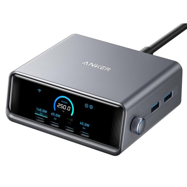 他サイト： ANKER アンカー A2345541 Prime Charger (250W 6 Ports GaN) Silver シルバー 6ポート /USB Power Delivery対応の商品画像