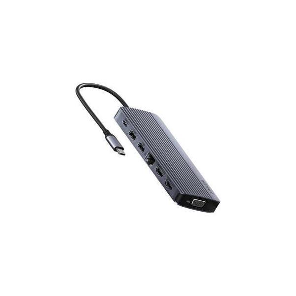 Anker USB-C ハブ (14-in-1, Triple Display) 4K(60Hz) HDMI 1080p VGA 100W USB PD対応 5Gbps 高速データ転送 USB-C USB-A MacBook Pro/Air 他