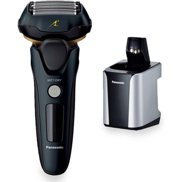 PANASONIC パナソニック パナソニック メンズシェーバー ラムダッシュ リニア 洗浄機付き 5枚刃 黒 ES-NLV98-K
