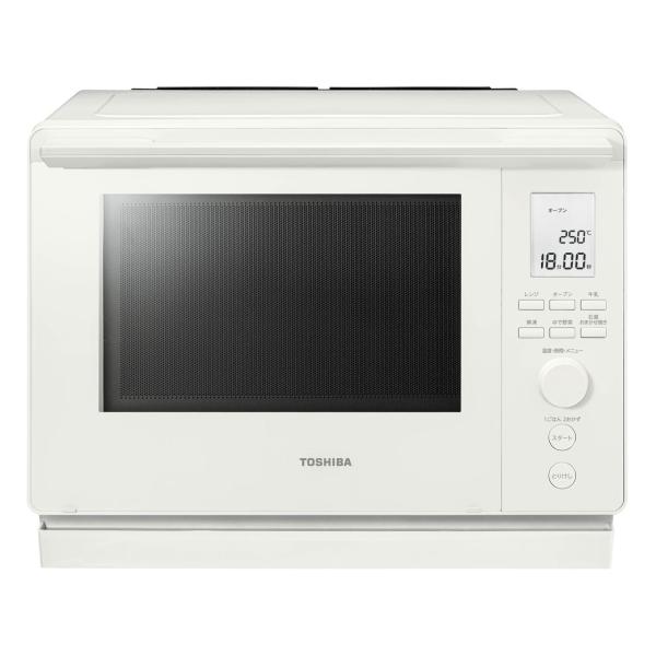 TOSHIBA 東芝 ERD100BW 角皿式スチームオーブンレンジ 石窯ドーム ミルキーホワイト ER-D100B-W 30L