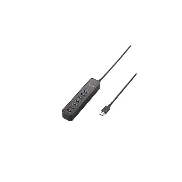 他サイト： ELECOM エレコム USBHUB3.0/マグネット/セルフパワー/7ポート/ブラック(U3H-T706SBK)の商品画像