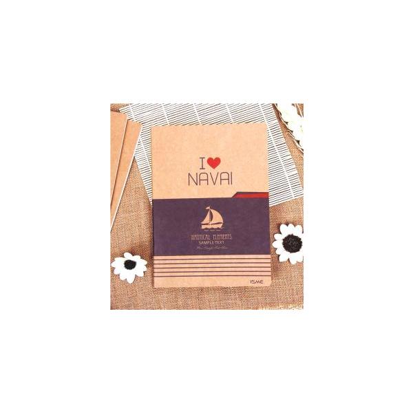 ノーブランド *メール便対象商品　love navai ノート 01.船 　　雑貨　文房具　かわいい　人気　メモ　ギフト　プレゼント　学校　オフィス