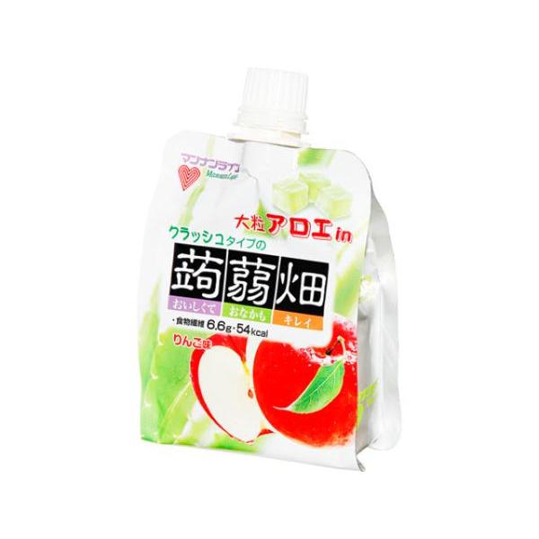 他サイト： マンナンライフ クラッシュタイプの蒟蒻畑 リンゴ味 大粒アロエin 150g x6 ****** 販売単位 1セット(6ヶ入)***** 入数:6の商品画像