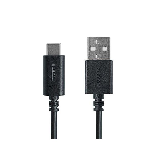 ELECOM エレコム スマートフォン用USBケーブル/USB2.0準拠(A-C)/1.0m/ブラック(MPA-AC10BK)