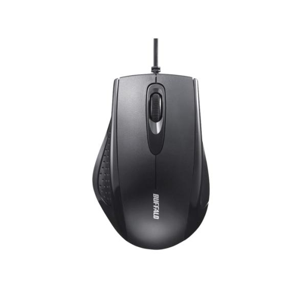 BUFFALO バッファロー 有線 3ボタン IR光学式マウス ブラック