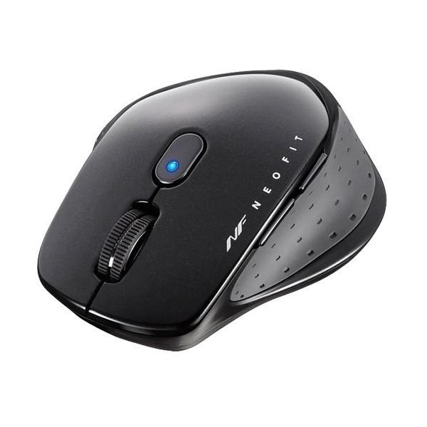 BUFFALO バッファロー 無線 BlueLED 5ボタン ネオフィットマウス Mサイズ ブラック(BSMBW510MBK)