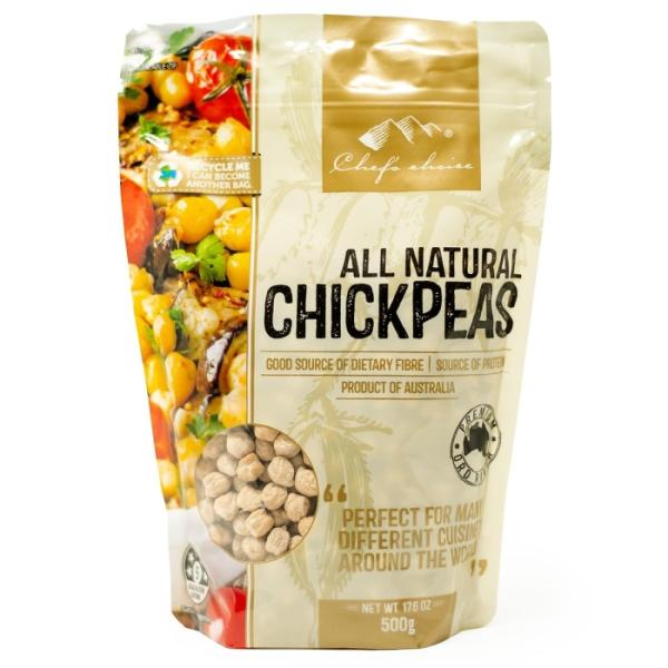 HBC Trading シェフズチョイス ひよこ豆 500g オーストラリア産 オールナチュラル ガルバンゾー (CHICKP) 入数:10