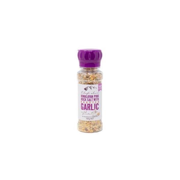 HBC Trading シェフズチョイス ヒマラヤ岩塩＆ローストガーリック 160g ミル付き ピンクソルト ガーリックソルト (GARLIC) 入数:2