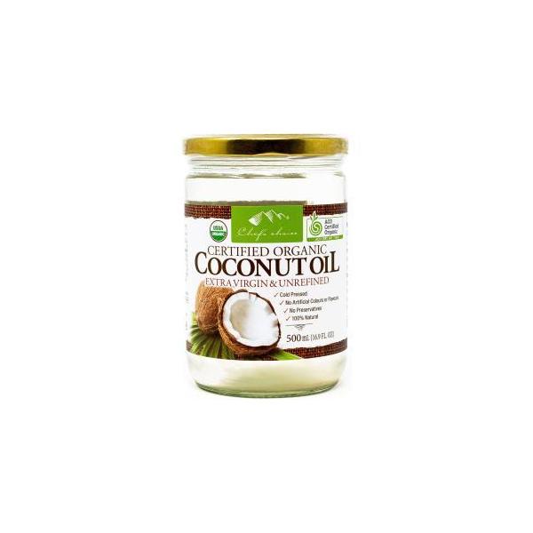 HBC Trading シェフズチョイス オーガニックエキストラバージンココナッツオイル 未精製 500ml (WCR) 入数:2