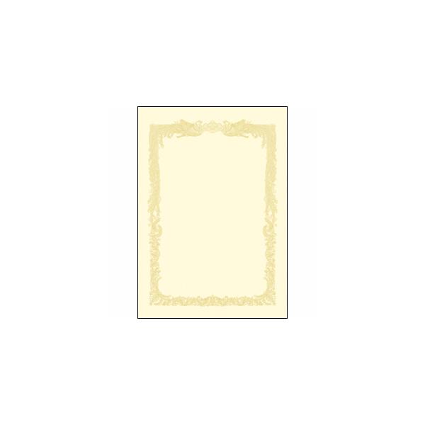ササガワ(Sasagawa) ＯＡ賞状用紙　クリーム　Ａ４横書 (10-1168)