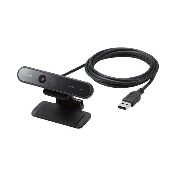 他サイト： ELECOM エレコム Webカメラ/200万画素/Full HD/Windows Hello顔認証対応/ブラック(UCAM-CF20FBBK)の商品画像