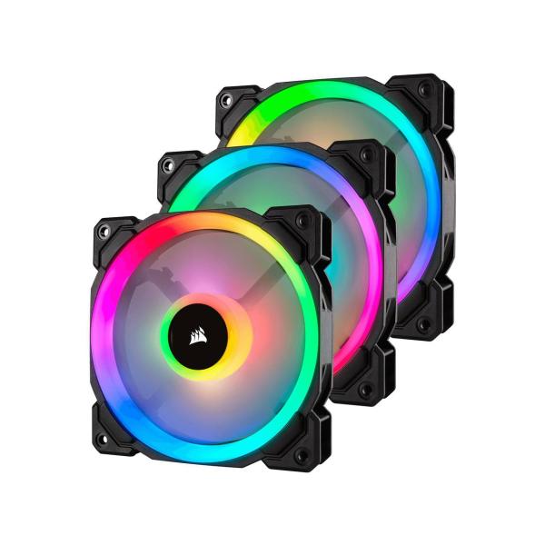 他サイト： コルセア PCケースファン LL120 RGB 3Fan Pack with Lighting Node PROの商品画像