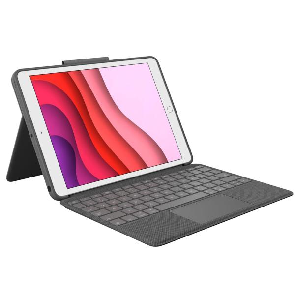他サイト： LOGICOOL ロジクール COMBO TOUCH for iPad (第7世代用) トラックパッド付キーボードケース iK1057BKAの商品画像