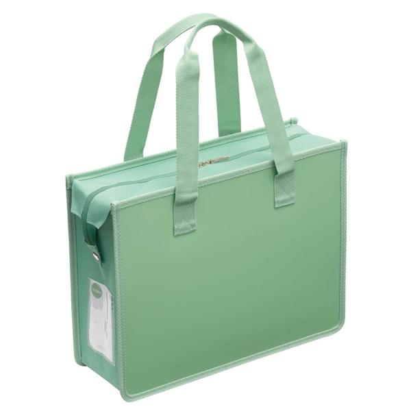 他サイト： サクラクレパス ノータム オフィストートバッグ J ファスナー付 グリーングレー UNT-A4JC#46の商品画像