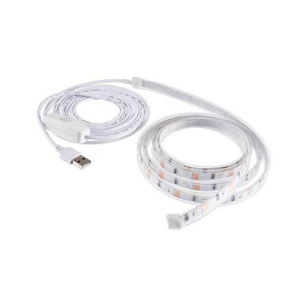 他サイト： OHM オーム電機 LEDテープライト(USB電源/点灯色6色/長さ1.5m/USBコード2m) NIT-ALA6TU15Vの商品画像