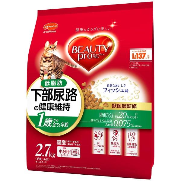 日本ペットフード ビューティープロキャット 下部尿路低脂肪2.7kg