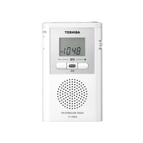 他サイト： TOSHIBA 東芝 デジタルチューナーAM/FMラジオ ホワイト　TY-SPR4-Wの商品画像