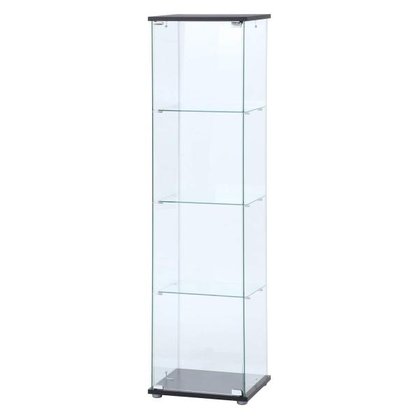 他サイト： 不二貿易 ガラスコレクションケース(クリア)4段 TMG-G130 品番:98880　北海道、沖縄、離島配送不可の商品画像