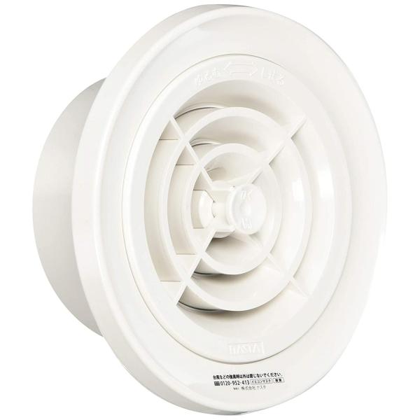 他サイト： ナスタ(NASTA) 屋内換気口 PC丸型レジスター ツマミ開閉タイプ 防虫網付 シルバーグレー KS-8803PRN-# 1個の商品画像