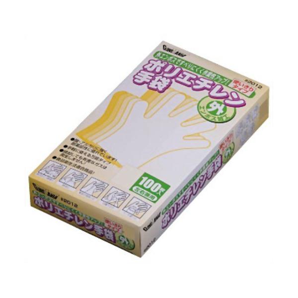 川西工業 GloveMania ポリエチレン手袋 外エンボス 100枚入 #2012 クリア M