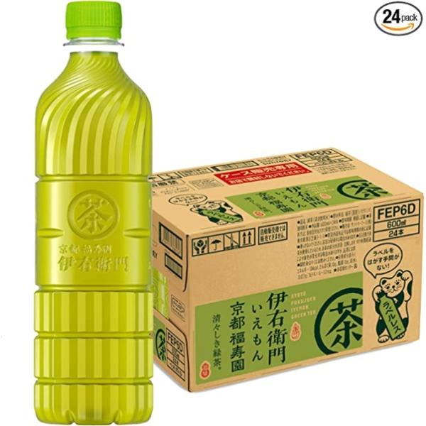 サントリー #緑茶 伊右衛門 ラベルレス 600ml×24本 388536 : ライフ