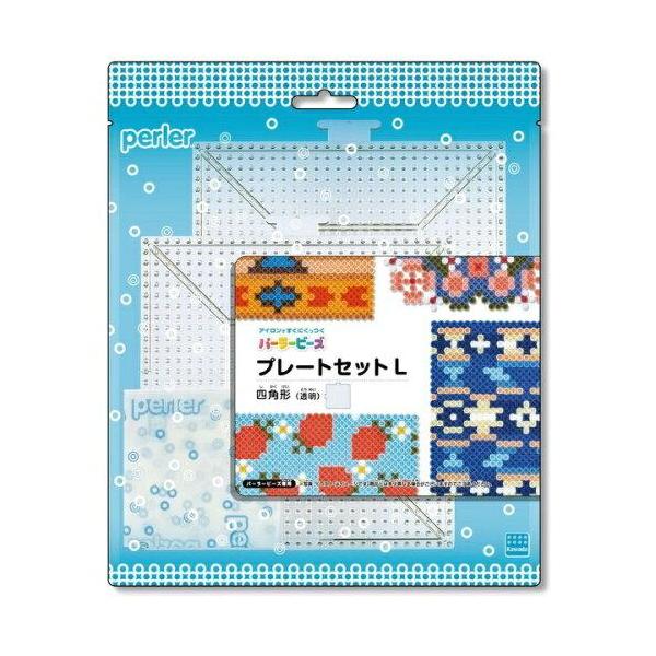 他サイト： カワダ 80-30026 パーラービーズ プレートセット L 四角形(透明)の商品画像