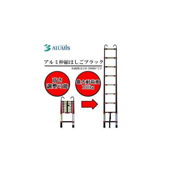 ALUMIS アルミス ASH-320BKF アルミ伸縮はしご 11段