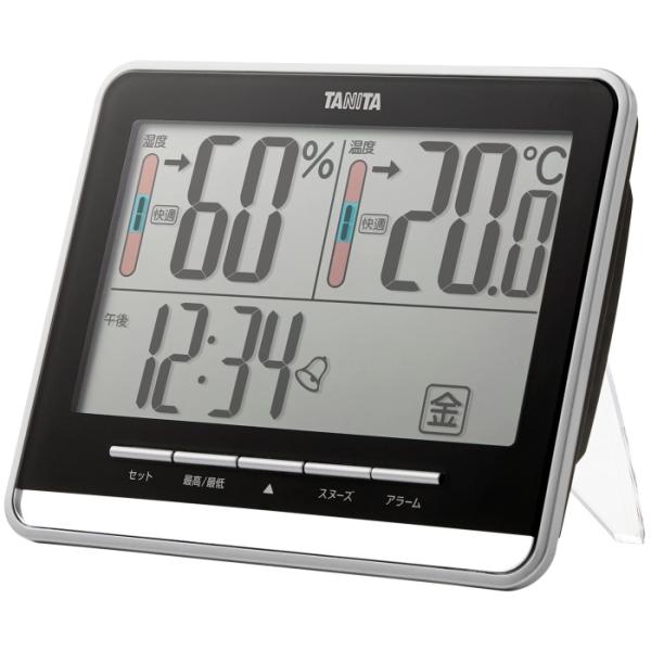 他サイト： TANITA タニタ タニタ デジタル温湿度計 温度・湿度の快適レベルを5段階でお知らせ ブラック TT-538-BKの商品画像