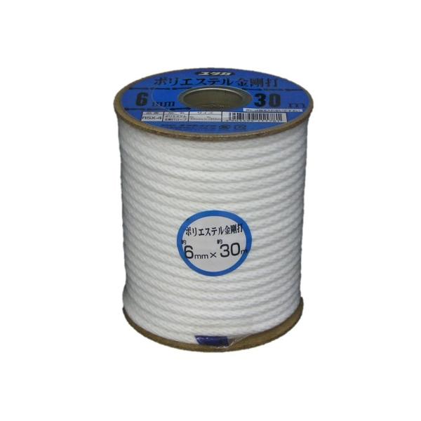 他サイト： ユタカメイク ポリエステルロープ(金剛打) ボビン巻 6mm×30m RSX-4の商品画像