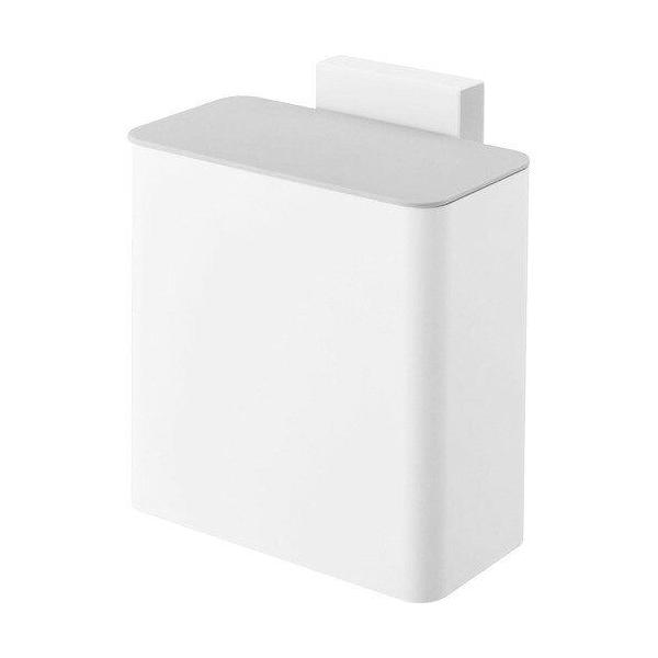 他サイト： 山崎実業 マグネット＆シンク扉ゴミ箱 ホワイト 約W17XD9.5XH17cm プレート マグネット 蓋付き ゴミ箱 4701の商品画像