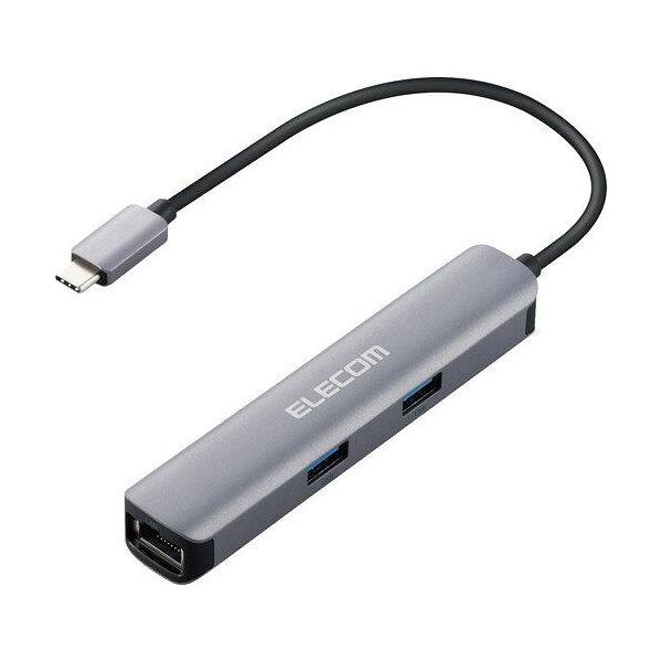 他サイト： Type-Cドッキングステーション　アルミボディ　USB3.1Gen1×3ポート　HDMI×1ポート　LANポート付　シルバー DST-C17...の商品画像