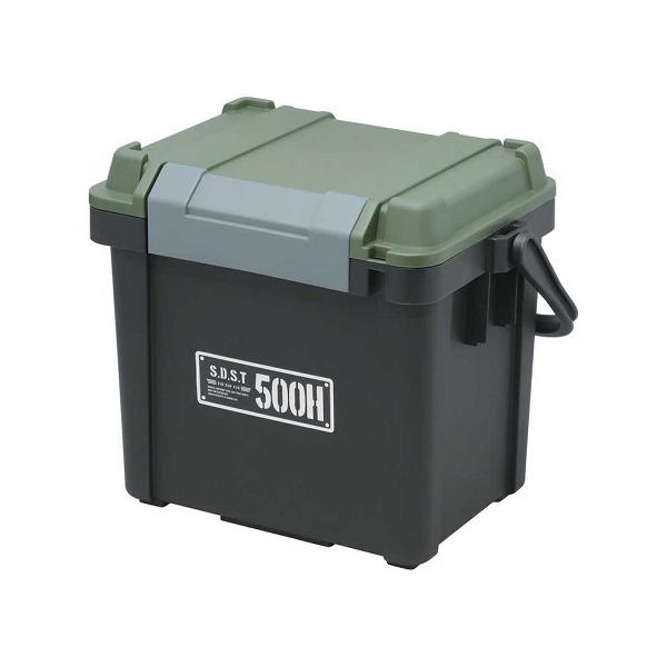 他サイト： JEJアステージ(JEJ Astage) 収納ボックス Xシリーズ シールドボックスシャット 500HX ブラックグリーン 幅51.8×奥行36×高さ43.5cmの商品画像