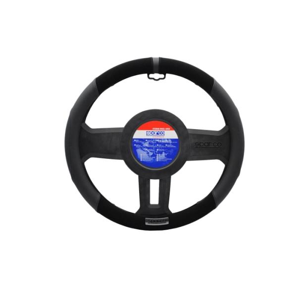 他サイト： スパルココルサ(Sparcocorsa) SPARCO-CORSA スパルココルサ ステアリングカバー Sサイズ ブラック SPS103BKJ_Sの商品画像