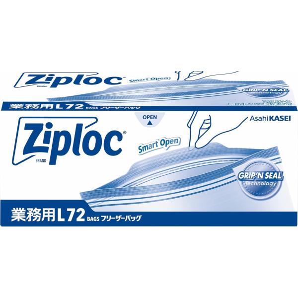 他サイト： 旭化成ホームプロダクツ 業務用ジップロック フリーザーバッグ L 72枚入 116236の商品画像