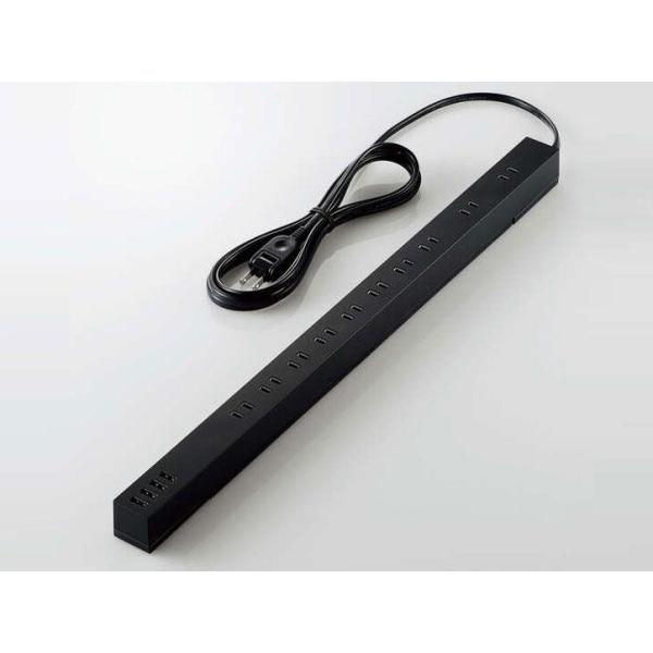 他サイト： ELECOM エレコム 電源タップ/USBタップ/ホコリ防止シャッター付/固定可能/10口/合計24W/USB-Aメス4ポート/ブラックの商品画像