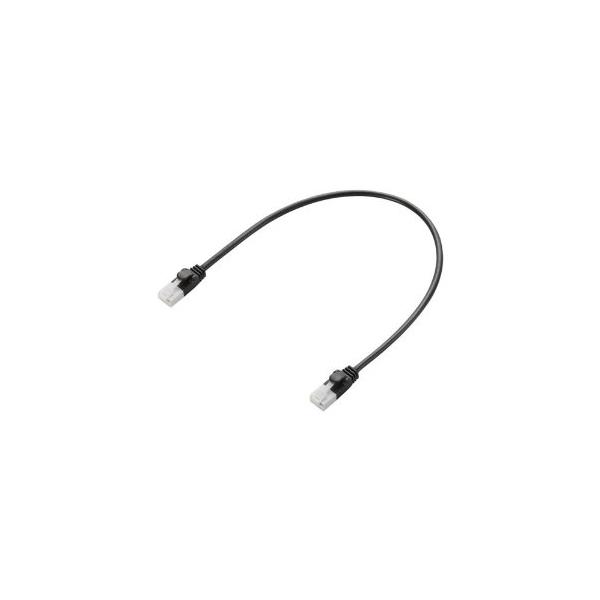 他サイト： ELECOM エレコム ツメ折れ防止短尺LANケーブル(Cat6準拠) 0.3m 結束バンド/1個 LD-GPYTB/BK03の商品画像