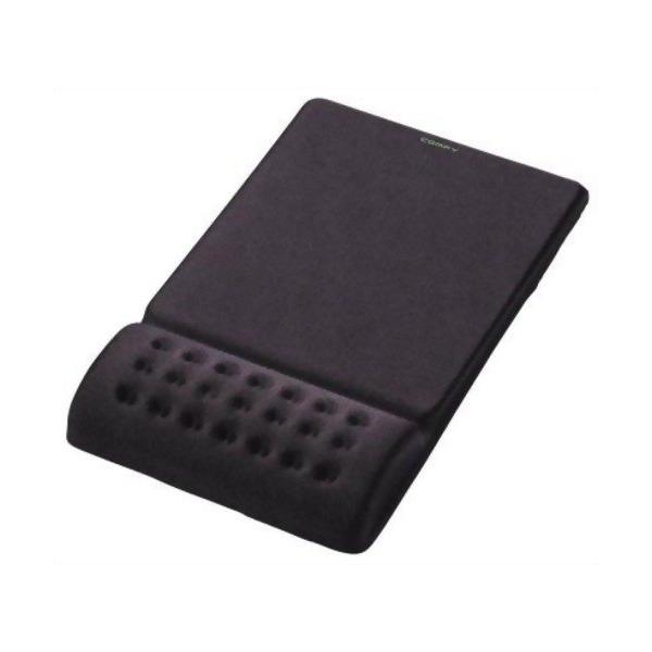 他サイト： ELECOM エレコム マウスパッド リストレスト一体型 疲労低減 ”COMFY” ソフト(ブラック) MP-095BKの商品画像