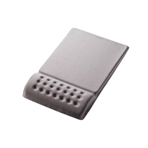 エレコム マウスパッド 低反発 COMFY リストレスト 一体型 ソフトな操作面タイプ グレー グレー┃MP-095GY