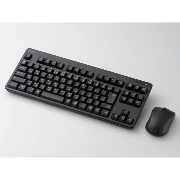 他サイト： ELECOM エレコム ワイヤレスキーボード メンブレン式 コンパクトサイズ 省電力マウス付 ブラック TK-FDM105MBKの商品画像