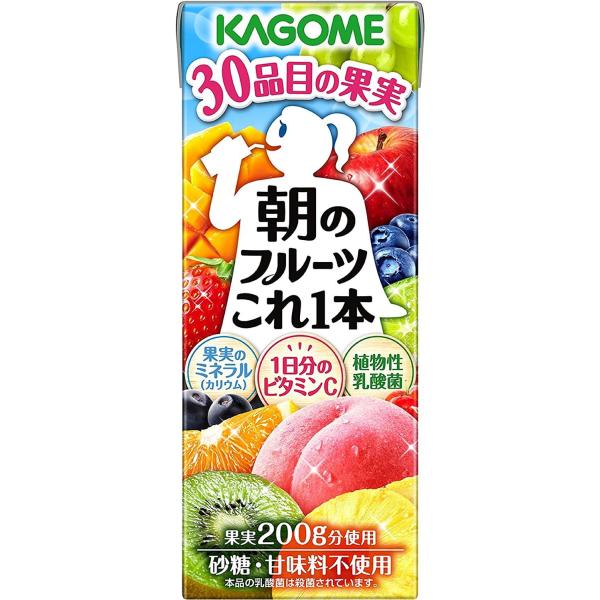 他サイト： カゴメ 朝のフルーツこれ一本 (200ml×24本入)の商品画像