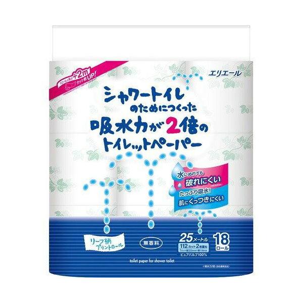 他サイト： 大王製紙 シャワートイレのための吸水力が2倍 トイレットペーパーダブル25m×18ロール(単品）の商品画像