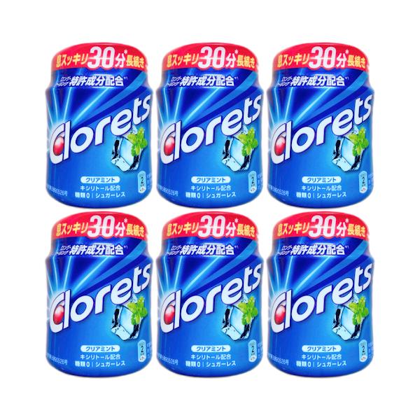 Clorets クロレッツXP クリアミントボトルR 140g 6個セット Clorets クロレッツXP クリアミントボトルR 140g 6個セット