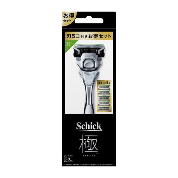 シック キワミ 敏感肌用 コンボパック ホルダー(刃付き)+替刃4個 :4891228315009:杏林堂ヤフー店 通販 シック Schick ハイドロ5 プレミアム 敏感肌 替刃(8コ入)