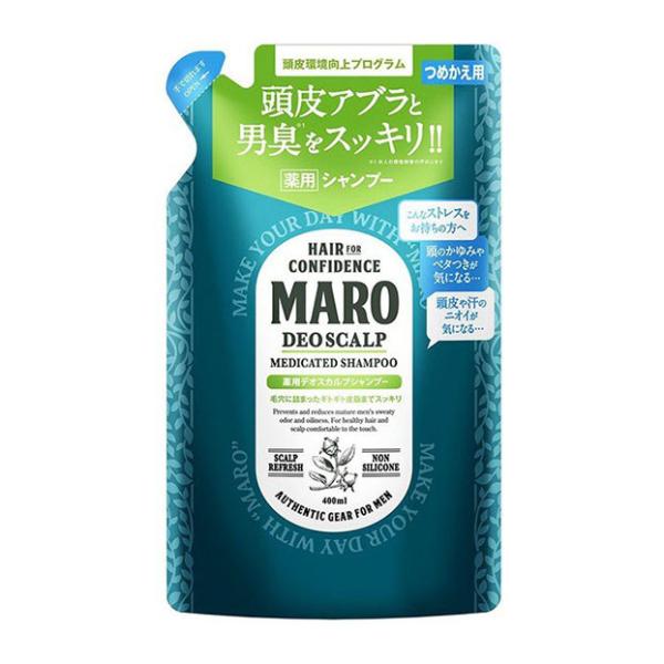 他サイト： 【医薬部外品】 ネイチャーラボ MARO マーロ 薬用 デオスカルプ メンズ シャンプー 詰替 400mL ★の商品画像