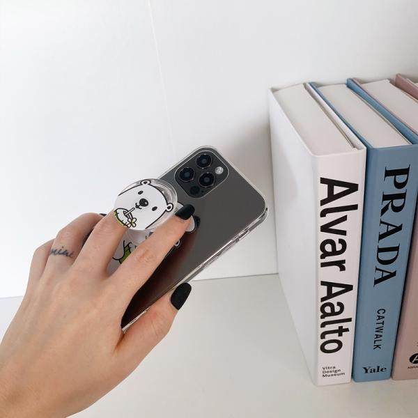 素材：シリコン※iPhoneケース/携帯ケースに貼り付けて使うスマホグリップです。※グリップトックのみの販売となり、ケースの付属はございません。※海外輸入品の為、細かいキズ・汚れがある場合がございます。関連ワードiPhoneケース アイフォ...