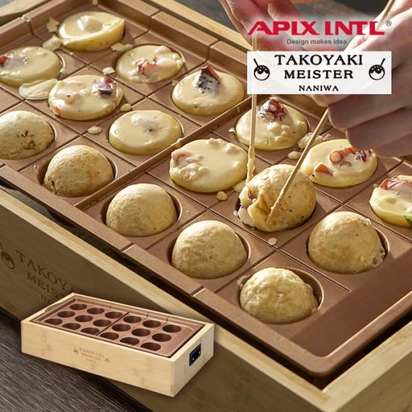 ■商品名：たこ焼きマイスター たこ焼き器■ポイント：分離式と比べて素早く熱が伝わる構造 火力は最大級の1,200W表面チタンコート加工で耐摩耗性を向上、銅板を彷彿とさせる特殊塗装丸洗い可能　特殊設計のプラグ構造でプレートの丸洗いが可能焼きや...