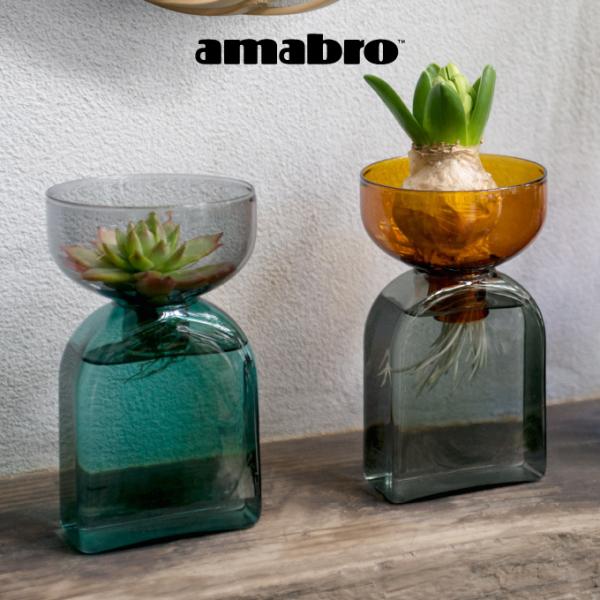 amabro（アマブロ） TWO TONE VASE 花瓶 Square 村上美術 : エクリティ