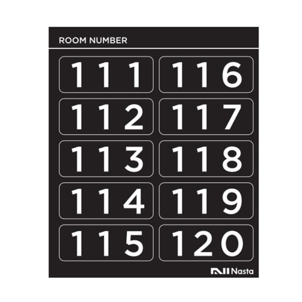 ※複数ご注文の場合、1配送先につき送料1個分のみかかります。サイズ:H18×W47mm(3桁)、H18×W58mm(4桁)*10部屋分で1シートになっております。1シート単位での販売です。*ご注文の際には「階数番号」と「部屋番号」をそれぞれ...