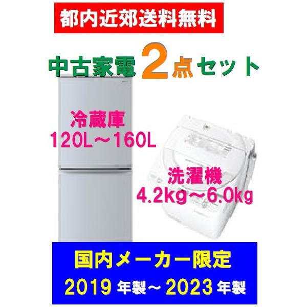 家電セット 高年式 新生活 2点セット 中古冷蔵庫 中古洗濯機 配送