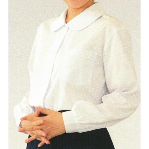 COLLEGE CLUBの丸襟長袖ブラウスになります。日本製で高品質、生地にも高機能素材を採用。■製品仕様■  * 綿35%ポリエステル65%  * レギュラーシルエット  * 透け防止  * 形態安定【ランク】新品未使用- ダメージポイン...